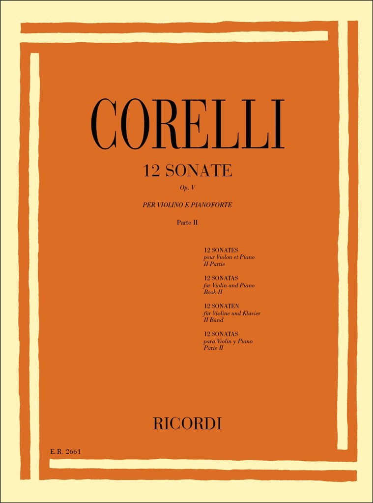 12 Sonate Per Violino E Basso Op. V